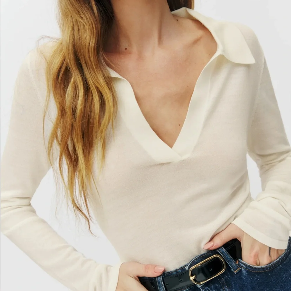 Reformation Merino Wool Polo NWT - Picture 5 of 5